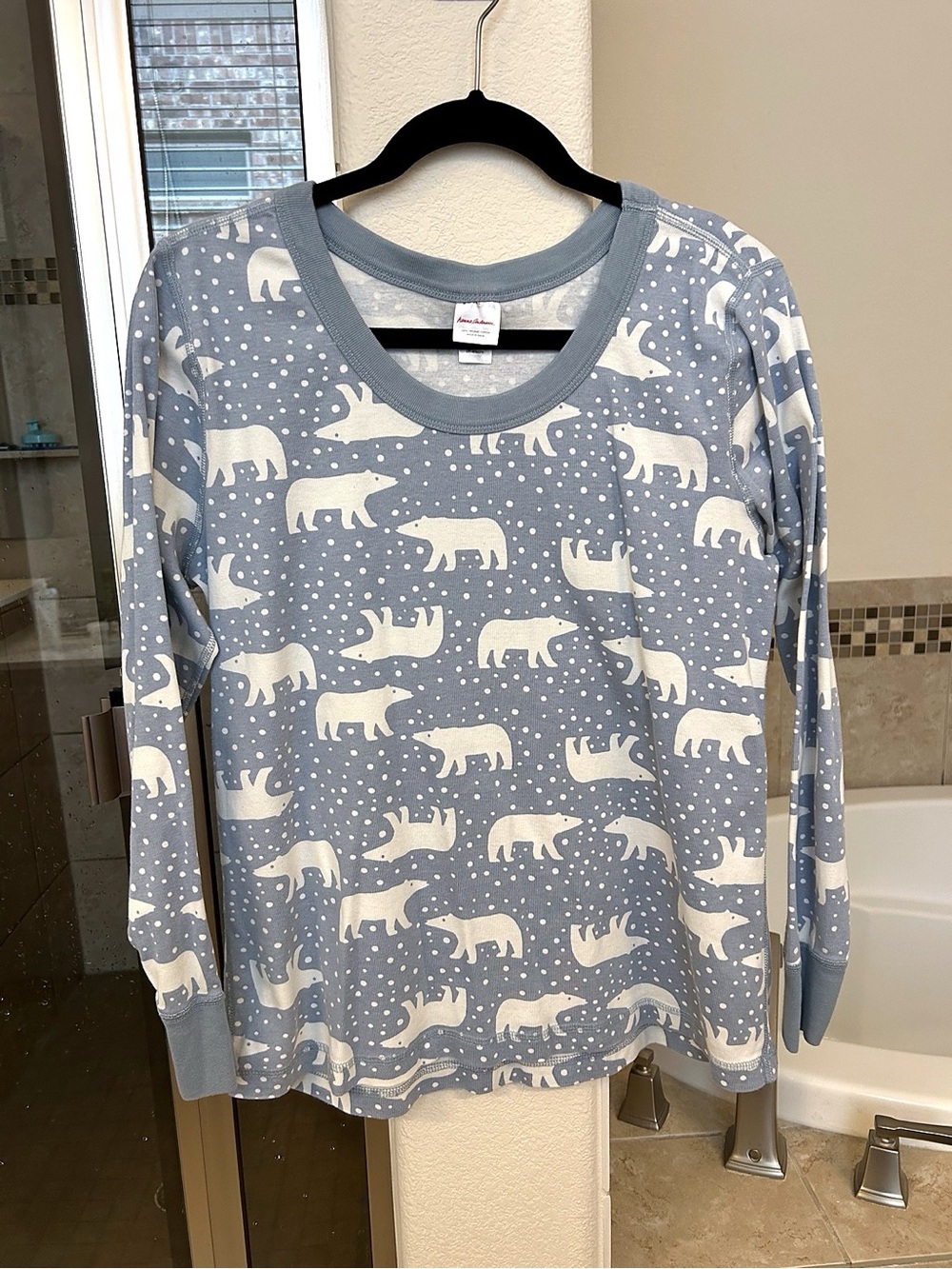 Hanna Andersson Blue Polar Bear Long-Sleeve Top — Women's XL